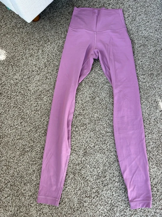 lululemon ribbed pink align leggings - Picture 4 of 6